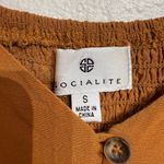 Socialite  Terracotta Puff Tie Sleeve Crop Blouse Sz S Photo 3