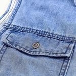 NEW Sleeveless Denim High Waist Button front Dress Tiered Skirt Size Medium Blue Photo 9