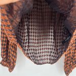 Alice + Olivia Lolita Burnout Silk Blend Houndstooth Tie-Neck Blouse Size M Photo 6