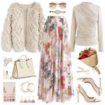 Chicwish Womens soft heart shaped balls Thick open Cardigan Sweater ivory cream Photo 8