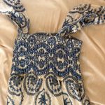 Blue and white crochet maxi dress Photo 1