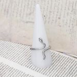 Minimalist Snake Wrap Ring Silver Photo 2