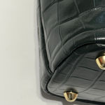 Divina Firenze Green Croc Embossed Leather Shoulder Bag Made in Italy Photo 7