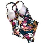 Kona Sol Twisted Back Tropical One-Piece Swimsuit size Small Photo 4