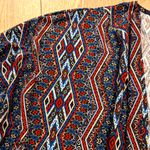 French Laundry Womens Plus 1X Blue Red Print Kimono Cardigan Cocoon Top boho Photo 1
