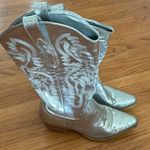 Silver Cowboy Boots Size 6 Photo 1