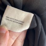 Schai Womens Goat Suede Leather Exposed Back Zip Cap Sleeve Shift Dress Green/Gr Gray Photo 6