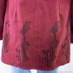 Hezardastan Green and Red reversible‎ open front blazer Photo 12