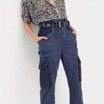 Free People Boyfriend Navy Zion Cargo Pants size S Photo 0