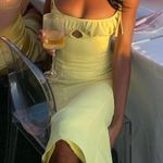 House Of CB Soren BUTTERCUP CUTOUT MIDI DRESS Photo 6