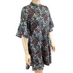 ZARA  Dress Size Small Floral Bat Wing Sleeves Black Ditsy Flowy Mini Photo 7