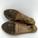 Jimmy Choo  Heels Stiletto Slingback Platform Peep Toe Leather Beige EU39.5 US8.5 Photo 5