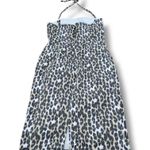 Urban Outfitters Dress Size 4 Denim Sleeveless Halter Strap Dress Leopard Print Animal Print Photo 2