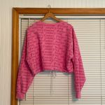 Juicy Couture Forever 21 Crop Sweatshirt L Pink Long Sleeve Drawstring Casual Photo 3