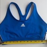 Adidas Sports Bra Blue with Colorblock Stripes Light Blue and Navy Size Large Photo 3