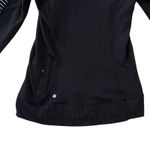Lululemon Think Fast Hoodie Jacket Women's Size 8 Black Stripe Sporty Athleisure Photo 3