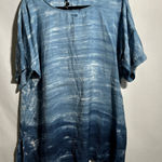 Citron Santa Monica Women's Blue Tie Dye Short Sleeve Top Oversized‎ Boxy S SEE Photo 0