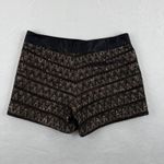 Trina Turk Geometric Tweed Faux Leather Trim Shorts Women Size 4 Photo 8