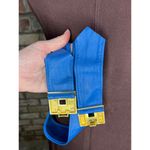 belt cloth gold geometric 1980s statement Blue Photo 1