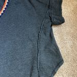 We The Free  Oversized Grey Waffle Knit Short Sleeved Henley   Size Small Photo 3