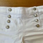 Almost Famous  White High Rise Shorts w Button Details, Cuffed Hems & Faux Pocket Photo 4