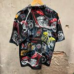 The Vintage Shop Vintage Y2K OCC Orange County Choppers AOP All Over Print Button Down Shirt L Photo 3