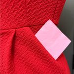 Anthropologie  THML Red Textured Sleeveless Ruffle Detail 2 Pocket Dress Photo 6