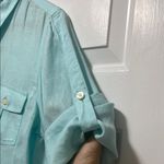 Talbots  Casual Button Down Shirt with Three-Quarter Sleeves and Relaxed Fit Photo 6