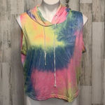 H&M  Tie Dye Sleeveless Hoodie Crop Top XL Photo 0
