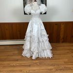 Fabulous Vintage 90s Justine Bridals Frilly Wedding Gown! White Size 4 Photo 2