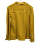525 America  Mustard Yellow Knit 2 Button Blazer Jacket with Pockets Womens Large Photo 3