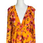 Anthropologie Hutch x  - Long-Sleeve Deep-V Floral Romper Sz S Photo 3
