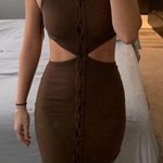 Verge Girl Brown Collared Button Down Dress Photo 0