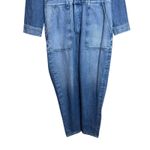 AG Adriano Goldschmied The Raleigh Denim Jumpsuit Size Large Blue Long Sleeve Photo 1