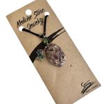 Medicine Stone Jewelry Amethyst Pendant Necklace w/ Abalone Accent & moose Char Photo 0