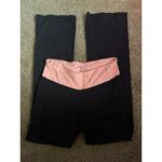 Old Navy Size Medium Orange Band Low Waisted Black Flare Yoga Pants Photo 5
