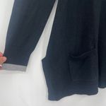 Lisa Todd Cashmere Blend Colorblock Sweater Sz S Preppy Quiet Luxury Oversize Black Photo 2