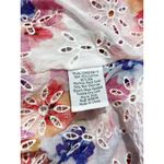 Johnny Was  Summer Days Eyelet Floral Dress Braided‎ Belt Silk Oversized XS Photo 11