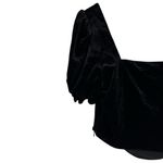 Disturbia Ingrid Embroidered Applique Corset Top in Black size 8 Puff Sleeves Photo 6