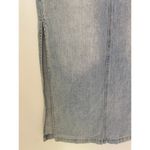 Rebecca Minkoff  Denim Jean Midi Skirt Double Side Slits Rhinestones Crystals 2 Photo 4