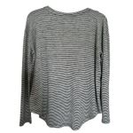 Gap Womens Top Size L Black White Stripe Pullover Stretch Round Neck Long Sleeve Photo 2