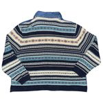 Faded Glory Vintage Y2K Half Denim Half Knit Fair Isle Jacket Blue Women’s 26W 28W 3X 4X Photo 1