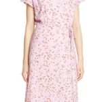 Joie  Bethwyn Midi Wrap Sundress Lavender Purple Floral Print Short Sleeve Photo 0