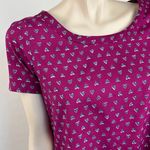 Banana Republic Magenta Heart Print Pull Over Top Photo 1