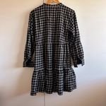 Madewell NEW  Flannel Button-Placket Tiered Mini Dress in Windowpane Photo 2