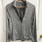 Born Primitive Long Sleeve Grey Pullover Women’s XS Lightweight Zip Neck Gray Photo 2