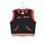Harley Davidson Full Zip Top Women L Black/Orange 2005 Festival Moto Biker VTG Photo 5