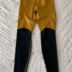 Nike Dri-Fit High Rise Compression Leggings in Golden Mustard Black Mesh Size XS Photo 5