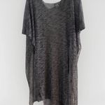 Garnet Hill  Linen Blend Poncho Shawl ‎ Italy Marled lagenlook Tunic  Gray Photo 1