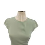 Aritzia Babaton Hamptons Mini Dress Short Sleeve Cut Out Sage Green Size 0 Photo 4